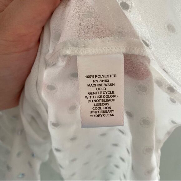 Melissa Paige Women’s Long Sleeve Rubbed Top A Line V Neck Sheer Top - Picture 4 of 5